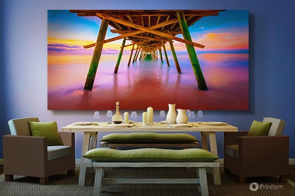 Pier Sunset - canvas art