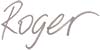 Roger name handwritten text